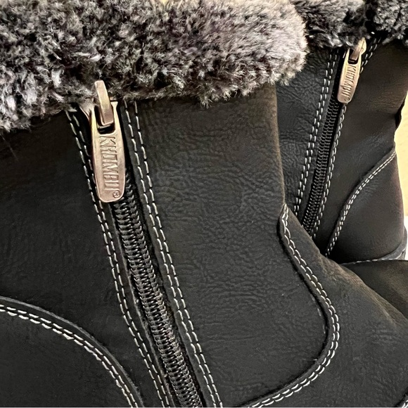 Khombu Addison Black Memory Foam Water Repellent All-Weather Boot Size 6M - Picture 7 of 12